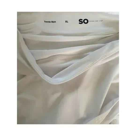 Skort Womens Size XL White Sporty Stretch Casual Pickleball Tennis Skirt - Picture 6 of 10